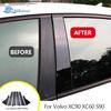 For VOLVO XC90 XC60 S90 2019 2020 2021 2022 Car Window B C Pillar Cover Sticker Carbon Fiber Texture Trim Black
