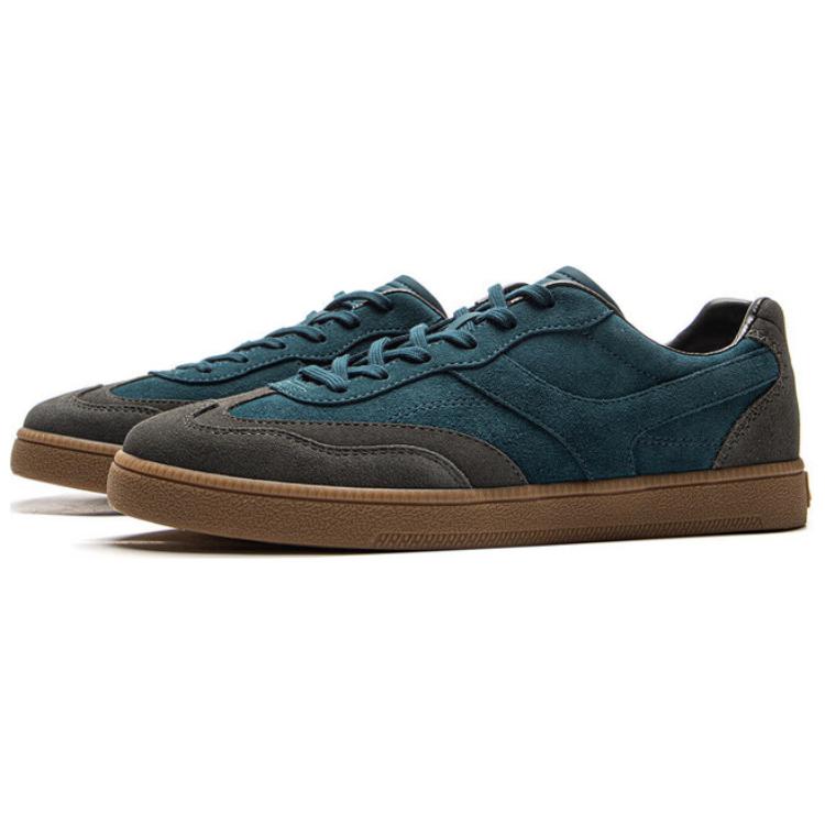 Li Ning Yunchuan Abrasion Resistant, Lightweight, Balanced Low top German Army Trainers Men's Blue Gray AGCV099-3