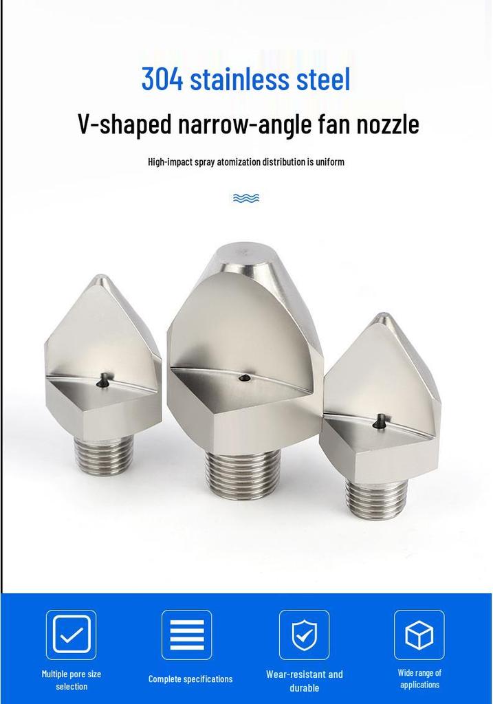 High-Pressure Stainless Steel Spray Nozzle for Car Wash and Cooling Systems