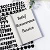 5 Sheets 0.5 Inch Art Letter Number Sticker Removable Handwritten Stationery Sticker Crafts Gifts DIY Diary Name Letter Stickers
