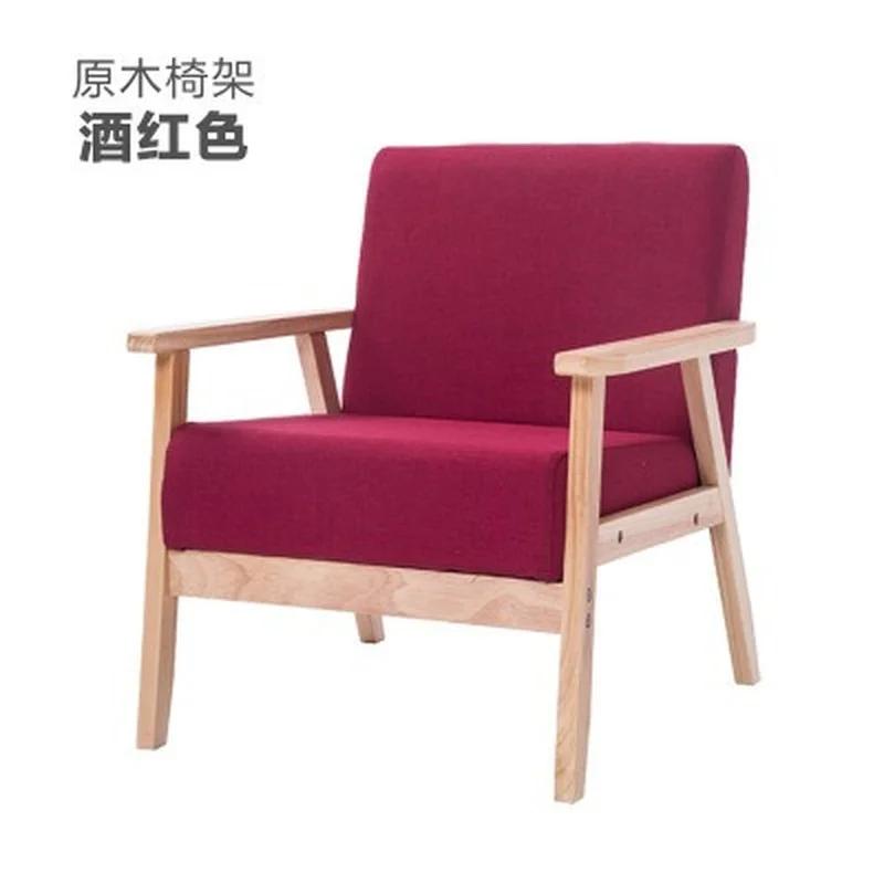 Children Sofa Girl Boy Sofa Chair Solid Wood Soft Fabric Seat Kindergarten Baby Learning Watching TV Leisure Single Sofa Chair