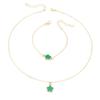 Korean Version Five-leaf Flower Lucky Stud Earrings Necklace Bracelet Bracelet Ring Set Five-petal Flower