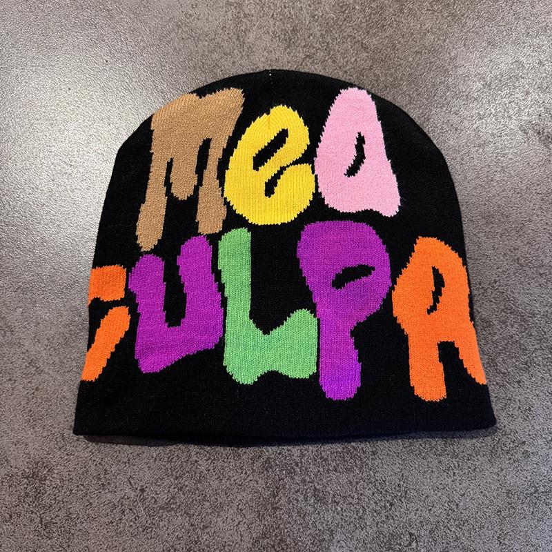 

Зимняя акриловая вязаная шапка-бини с высокой тульей без полей, унисекс, модный головной убор для осени и зимы