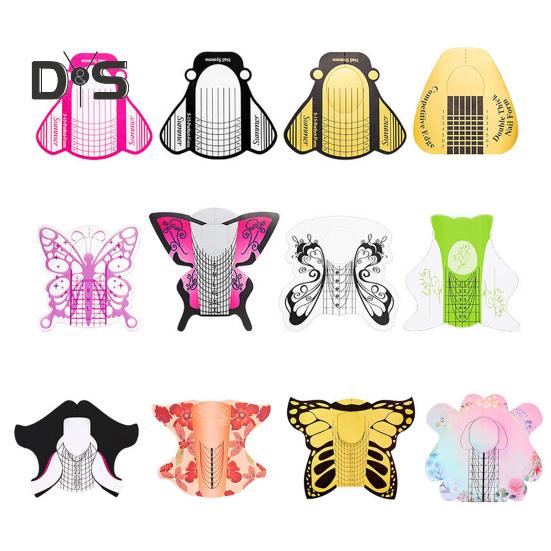 100 szt. Profesjonalne Formy do Długich Paznokci Akrylowe Formy Papierowe do Paznokci Łatwe w Użyciu Grube Formy do Przedłużania Paznokci Narzędzia do Manicure