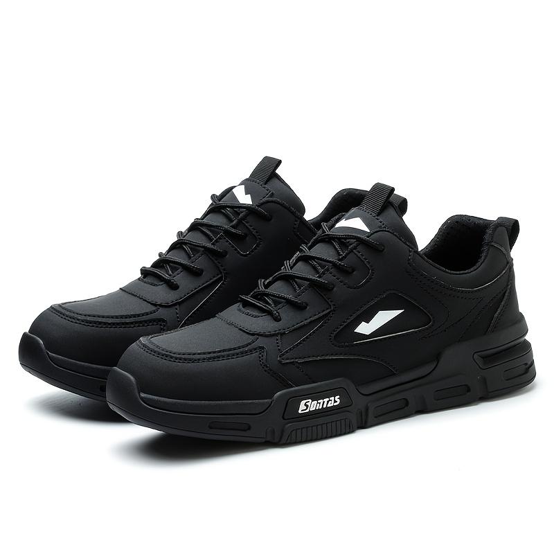 Men's Work Safety Boots Steel Toe Protection Wear-resistant Rubber Sole Outdoor Workers