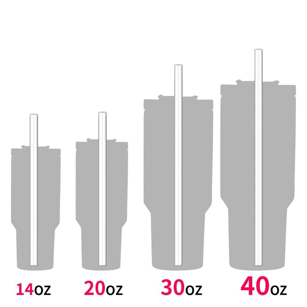 1Sets with Brush Plastic Straws Straight Replacement Straw New Cup Straw