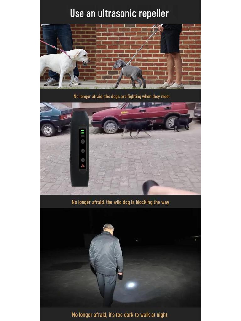 TikTok Ultrasonic Dog Repeller - Portable Anti-Bite Bark Stopper & Training Device