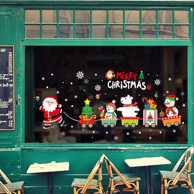 Weihnachtsgeschenk für Kinder mit Weihnachtskristallkugeln, Fensterdekoration, Schaufensterdekoration, Glas Türaufkleber