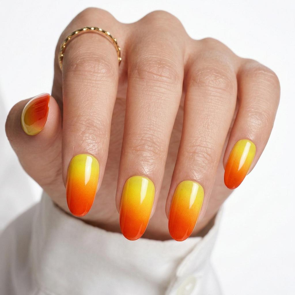 Hochwertige tragbare künstliche Nägel im Mandel-Nude-French-Stil – mittellange und lange Nagelspitzen