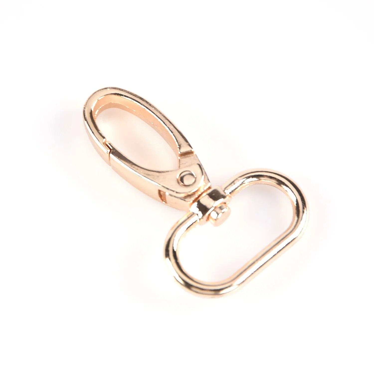 

5 шт. Овальне кільце Застібка з омарами Кіготь Поштовх Застібки Тригер Застібки Поворотні карабіни для шкіряних ремінців Ремінці Стрічки золотий