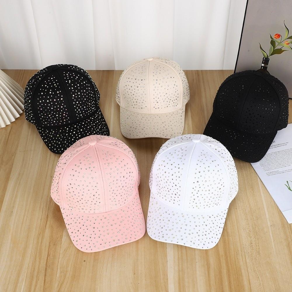 Breathable Baseball Cap Starry Sky Rhinestone Decorated Duck Tongue Hat Sun Protection Hat Unisex