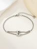 New stainless steel wholesale 26 English letters double-layer ring gold-plated bracelet