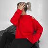Ins Street Hole Wasteland Wind Loose Sweater Women's Autumn Round Neck Trendy Temperament
