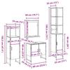 Bathroom Furniture Set with Storage 4 Pcs Brown 33 X 33 X 185.5 Cm