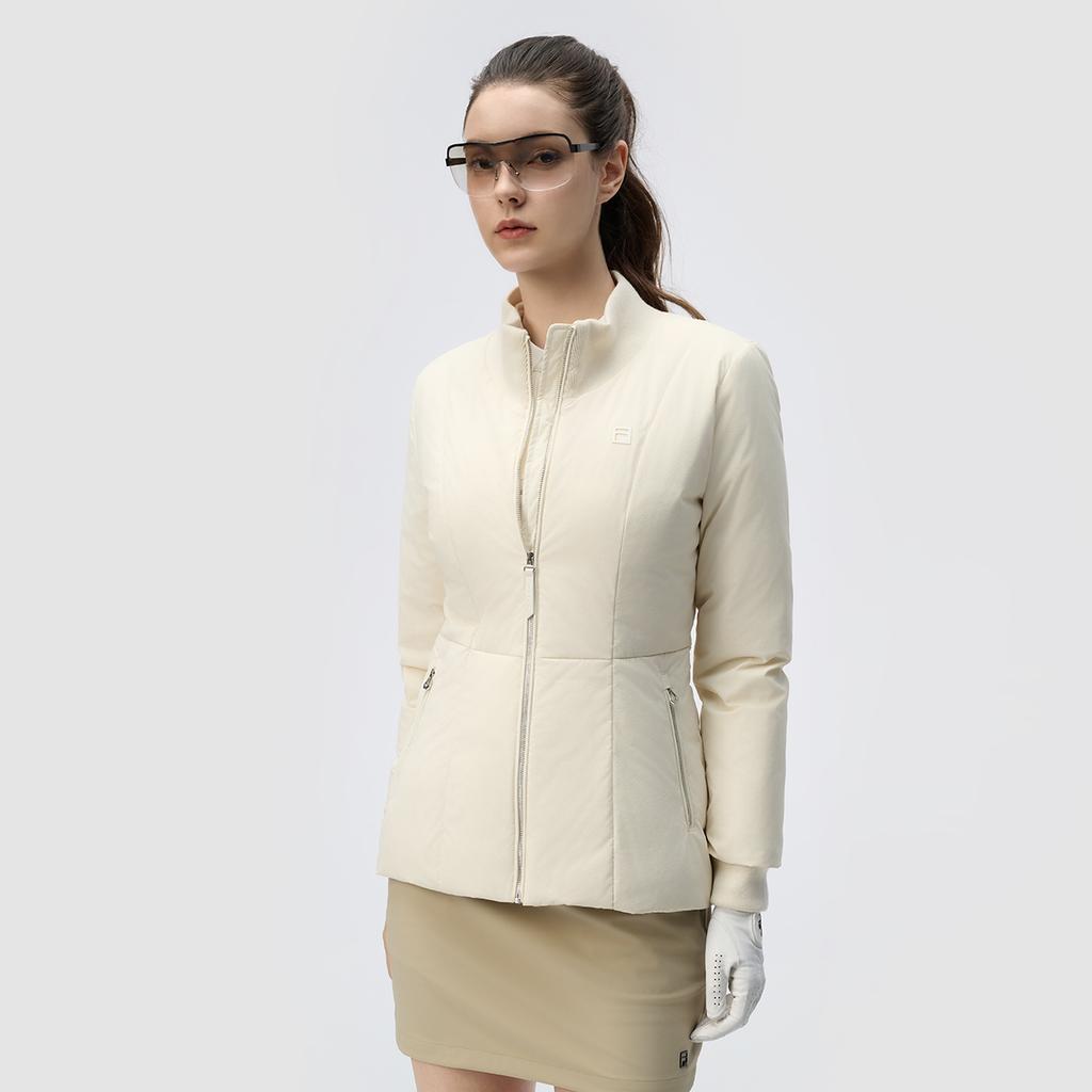 Fila Lightweight Warm And Comfortable Down Jacket Women Outerwear White A11W445915FIV