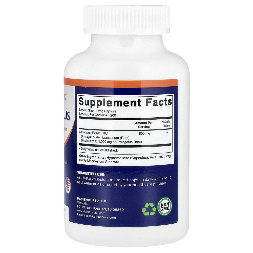Astragalus, 5,000Mg, 200 Veggie Capsules
