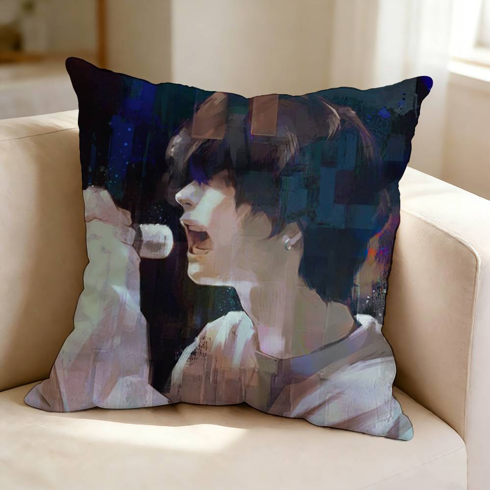 Allround music producer KKenshi YYonezu  Square DoubleSided printed Pillow Case Bedroom Bedside Pillow Sofa Cushion Cover