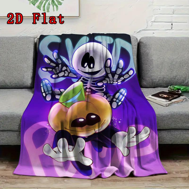 Spooky Month 2D Flat Pattern Flannel Blanket High quality All Seasons Warmth and Comfort Perfect for Christmas Gifts.NMT0928427