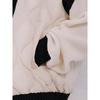 DIMANAF 2025 Mantel Damen Pullover Patchwork Wattiert Knöpfe Mantel Strickjacke Fake Zweiteiler Lockerer Pullover