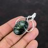 Seraphinite Pendant 925 Sterling Silver Pendant Genuine Gemstone Pendant Handmade Boho Jewelry Amazing Pendant Seraphinite Jewelry For Gifts