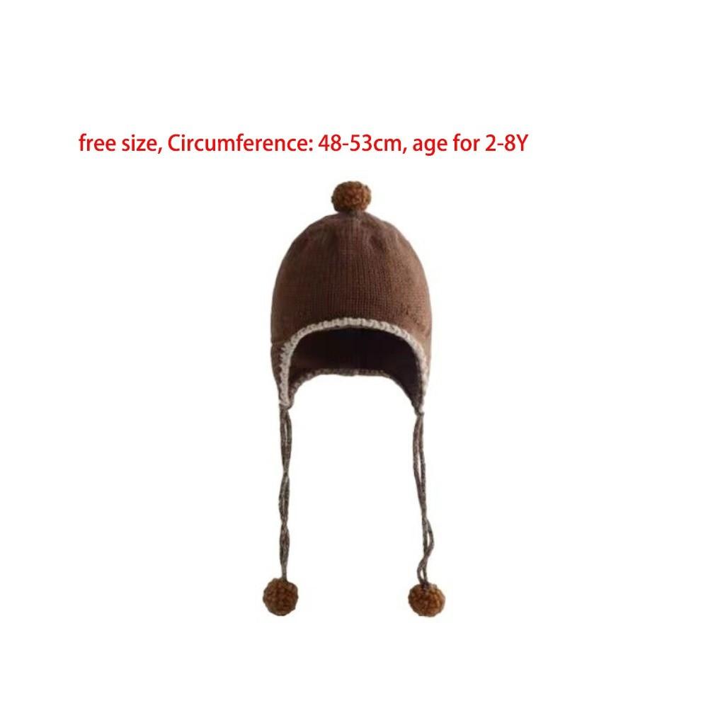 Windproof Ear Protection Hat Warm Knitted Cap New Beanie Hat  Kids