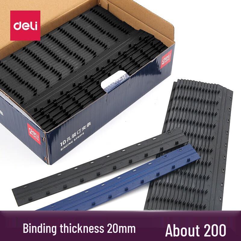 Deli 10-Hole A4 Plastic Binding Strips