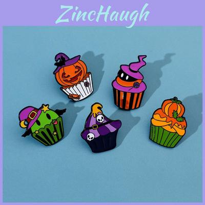 Halloween Cupcake Brooch Quirky And Funny Ghost Skeleton Pumpkin Cake Design