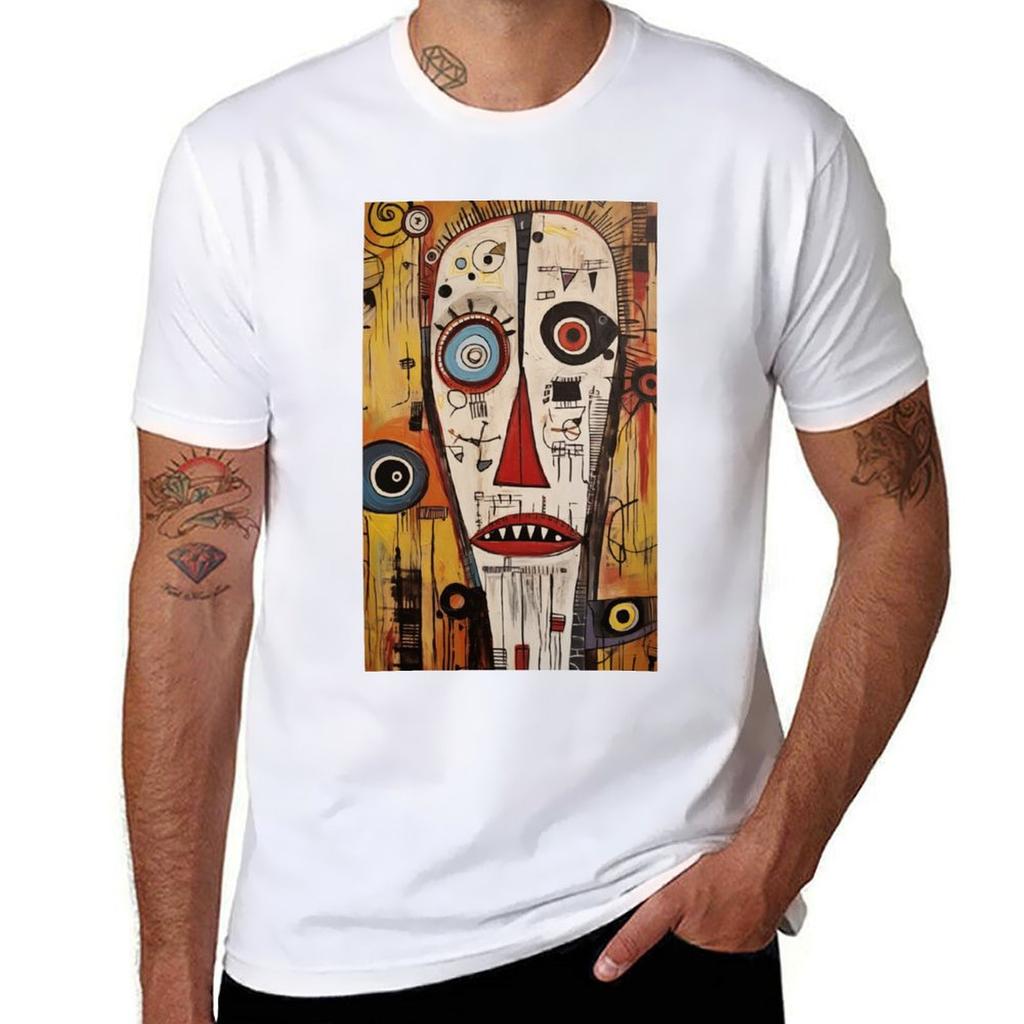 Art Brut Pale Face Tshirt Large Size Casual Short Sleeve Top