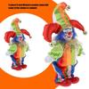 Flexible Part Ceramic Clown Statue Bright Fabric Costume Seasonal Decoration Gift For Christmas Celebration 6 Inches