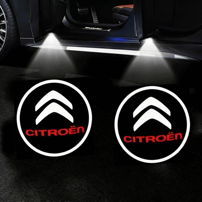 

Светодиодные проекторы логотипа двери, подсветка приветствия для Citroen C3 2009-2025 C8 C4 Picasso C4 C2 C5 C6 C4LCACTUS Shadow Ghost Light 2pcs