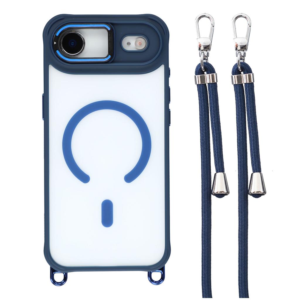 For iPhone Air Case Compatible with MagSafe PC TPU Phone Cover with Adjustable Lanyard/Camera Frame Kickstand