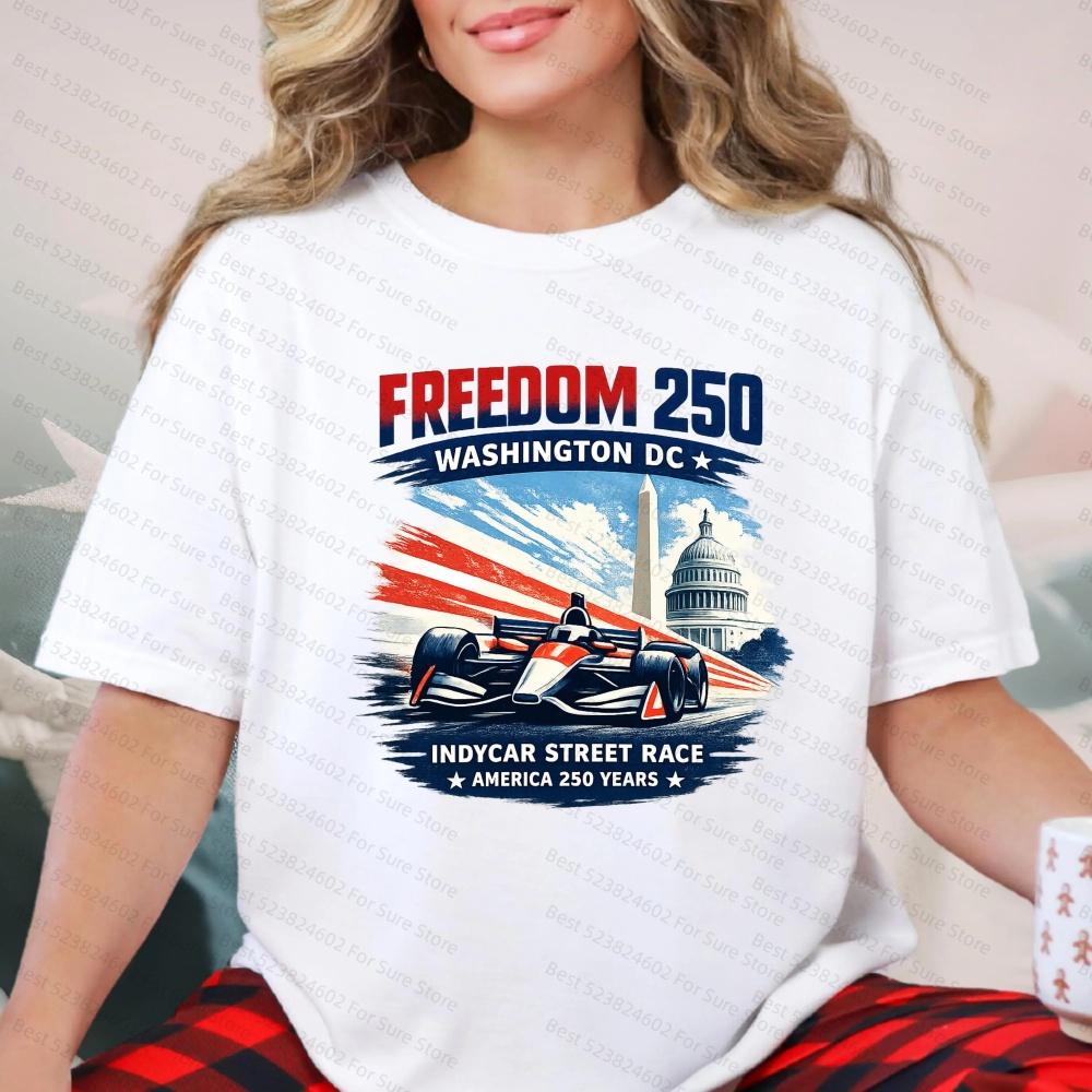 

2026 Freedom 250 Washington Indycar Race Shirt America 250th Anniversary Apparel Unisexs Shirts Women YK2 tshirts Casual Tshirt S