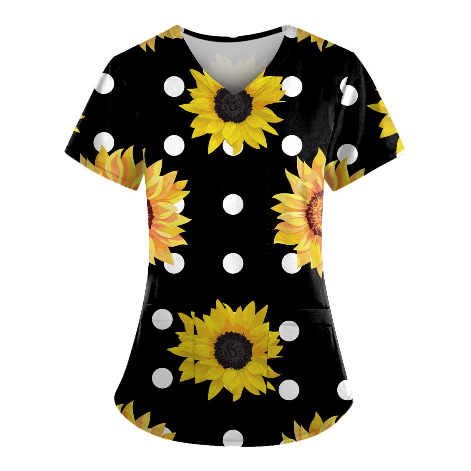 

Женские свободные топы с короткими рукавами на День независимости. Повседневные топы больших размеров с V-образным вырезом и короткими рукавами. Повседневные летние футболки. Женские топы. Футболки. Спецодежда. L жёлтый