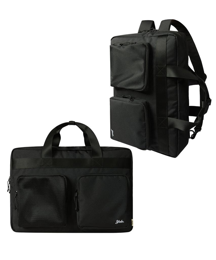Yale Two-Way Laptop Tote Backpack_Black