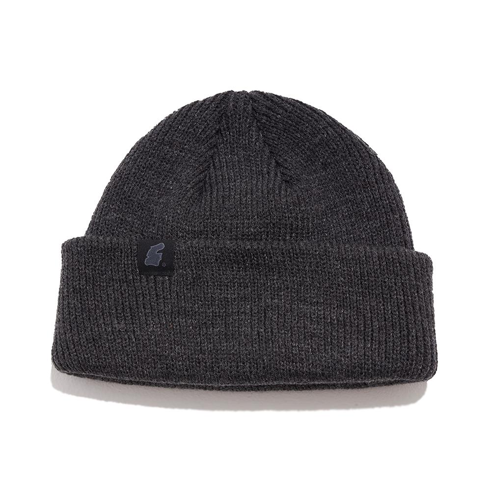 APOSTROPHE COMMA Reversible Bk Label Short Beanie (Charcoal)