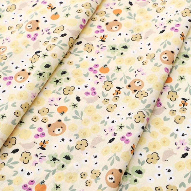 100x150cm French Sweet Floral Fabric Pure Cotton Printed Poplin Fabric Girl Dress Clothing Fabric Handmade DIY Accessories