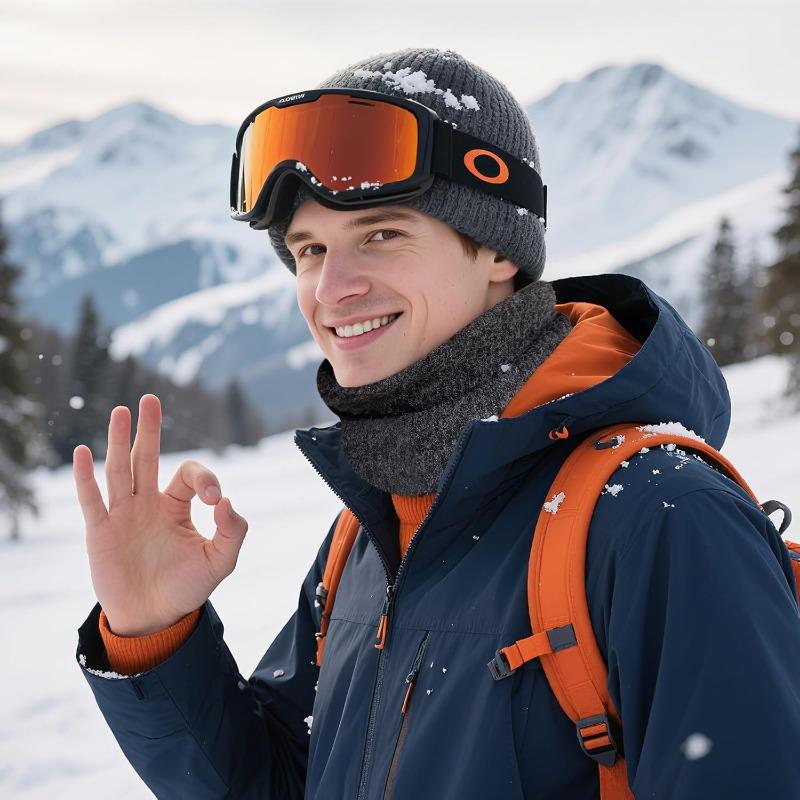 Winter Neck Warmer Men Ski,Neck Gaiter Face Scarf Women,Fleece Scarf Men Gaiter,Thick Windproof Scarve Thickened Cycling Knitted