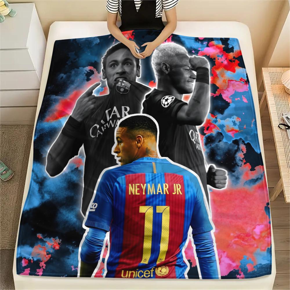 Neymar,pattern Flannel Blanket, High Quality Comfortable for All Seasons, Home Decor, Warmth and Comfort, Perfect for Gifts.