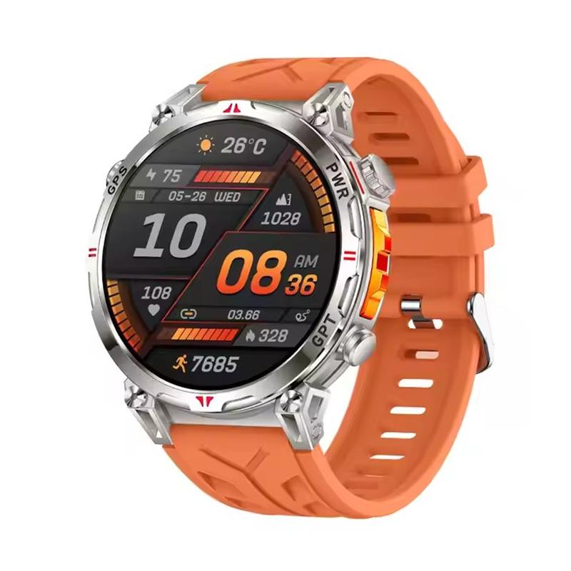 KC93 Men Smart Watch 1.56inch AMOLED GPS Positioning Outdoors Sports Fitness Tracker Bluetooth Calling Large Battery Smartwatch