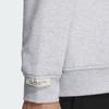 adidas French Terry Crew Sweatshirt Comfortable Thick Sports Casual Hoodie Unisex Sweatshirt Light-Gray JM9110