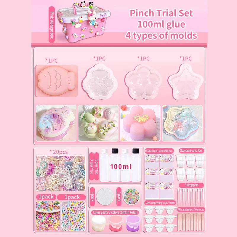 

Diy Cartoon Squishy Kit Taba Squeeze Cat Paw Silicone Kneading Diy Material Set Homemade Ab Glue Handmade Mold Cute Toy For Kids
