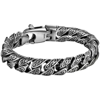 Versione aggiornata del braccialetto personalizzato con motivo Tang Grass da uomo, sezione spessa, ragazzi, hip-hop, strada, hipster, moda donna 