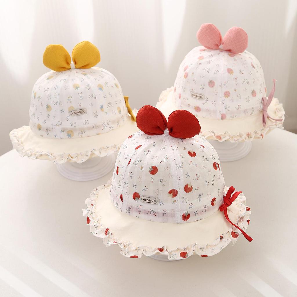 Stylish Baby Girl Spring/Autumn Sun Protection Bucket Hat for Infants and Toddlers