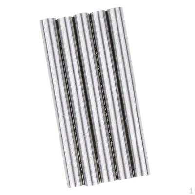 5x 10mm Dia 100mm Length HSS Round Shaft Rod Bar Lathe Tools Gray