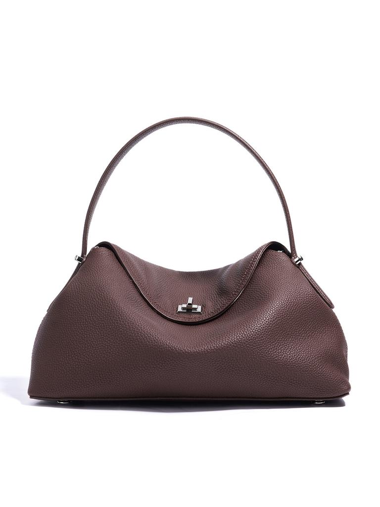 Genuine Cow Leather Fashion Women's Handbag Luxury Deisgner Ladeis Underarm Hobo Bag Cowhide Shoulder Crossbody Female Bag