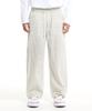 CREAM SODA LAB Front Catbrush Washed Cotton Elastic Waist Pants Ivory