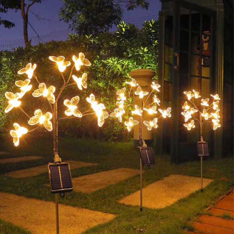 Solar Butterfly Firefly Tree Branch LED Garden Light