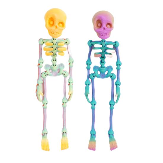 Skull Fridge Magnets with Movable Joints Halloween Poseable Skeleton Fridge Magnet Quirky Gothic Refrigerator Stickers for Kitchen Office