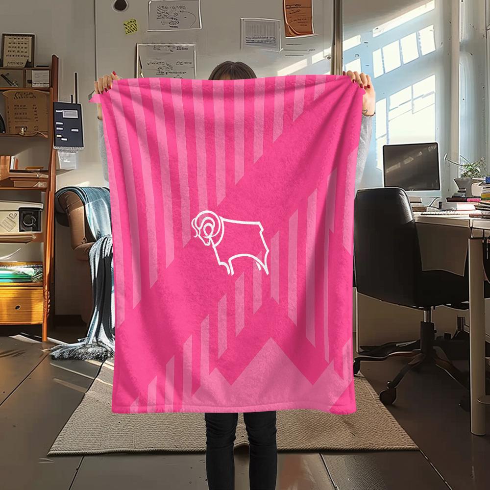 Derby County F.C Flannel Blanket, High quality Comfortable for All Seasons, Home Decor, Warmth and Comfort