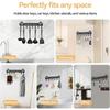 Modern Wall Mount Key Holder 8 Hooks, Adhesive or Drill Installation, Key Organizer Rack for Entryway Kitchen Hallway RV Decor